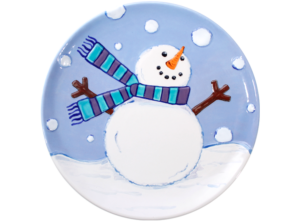 snowman plate