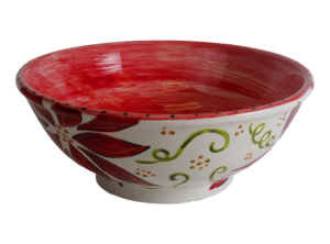 Festive Poinsettia Mixing Bowls